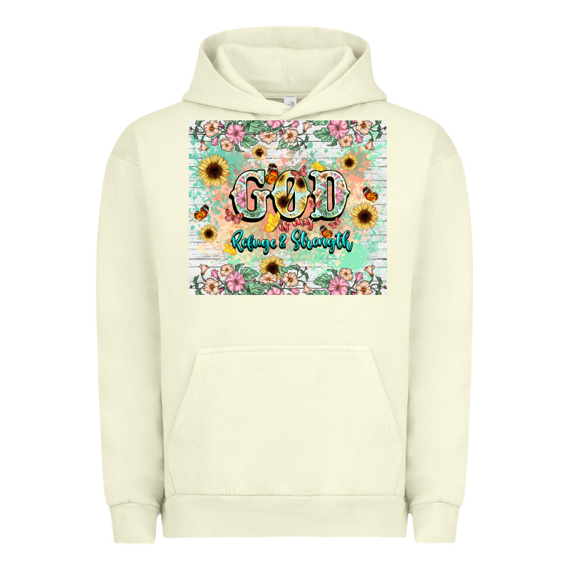 God Is My Refugee And Strength Urban Hoodie by NancyCooperArtShop | Teevron