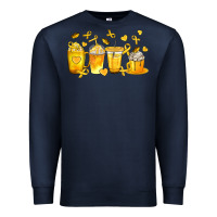 Navy Childhood Cancer Coffee Cups Premium Sweatshirt - texasbilliewilder