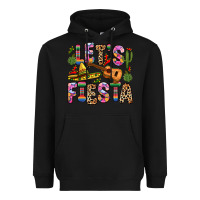 Black let s fiesta Heavyweight Hoodie - Zillion Design Studio