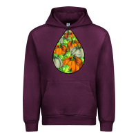 Mauve Wine Fall Teardrop Urban Hoodie - LillyAllenDesigns