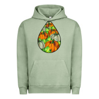 Pigment Oil Green Fall Teardrop Urban Hoodie - LillyAllenDesigns