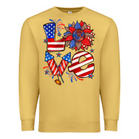 Antique Gold 4th of july love Premium Sweatshirt - Zillion Design Studio