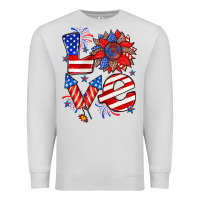 Dove Grey 4th of july love Premium Sweatshirt - Zillion Design Studio