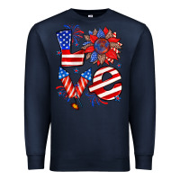 Navy 4th of july love Premium Sweatshirt - Zillion Design Studio
