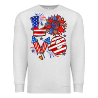 Oatmeal Heather 4th of july love Premium Sweatshirt - Zillion Design Studio
