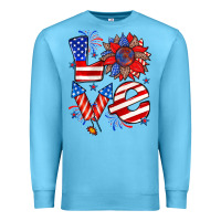 Ocean Blue 4th of july love Premium Sweatshirt - Zillion Design Studio