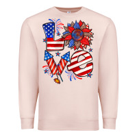 Pale Pink 4th of july love Premium Sweatshirt - Zillion Design Studio
