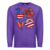 Purple 4th of july love Premium Sweatshirt - Zillion Design Studio