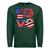 Sports Green 4th of july love Premium Sweatshirt - Zillion Design Studio