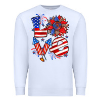 White 4th of july love Premium Sweatshirt - Zillion Design Studio