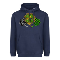 Navy st patricks day shamrock gold Heavyweight Hoodie - RanaPortraitStore