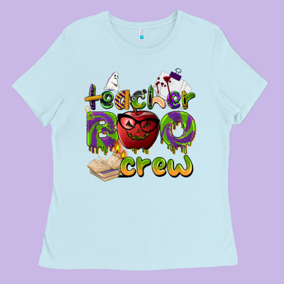 Teacher Boo Crew Ladies Tee Designed By Barkaloodesign