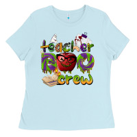 Baby Blue teacher boo crew Ladies Tee - BarkalooDesign