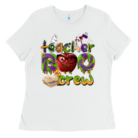 White teacher boo crew Ladies Tee - BarkalooDesign