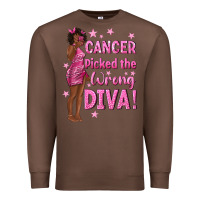 Chestnut Cancer Picked The Wrong Diva with Black Woman Premium Sweatshirt - texasbilliewilder