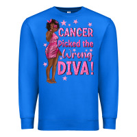 True Royal Cancer Picked The Wrong Diva with Black Woman Premium Sweatshirt - texasbilliewilder