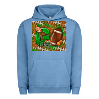 Pigment Pebble Blue go american football leopard Urban Hoodie - NancyCooperArtShop