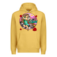 Antique Gold cupid with arrows and stars Premium Hoodie - AdoDesignShop