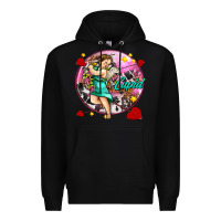 Black cupid with arrows and stars Premium Hoodie - AdoDesignShop