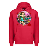 Cardinal cupid with arrows and stars Premium Hoodie - AdoDesignShop