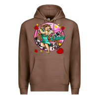 Chestnut cupid with arrows and stars Premium Hoodie - AdoDesignShop