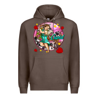 Coffee cupid with arrows and stars Premium Hoodie - AdoDesignShop