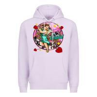 Lilac cupid with arrows and stars Premium Hoodie - AdoDesignShop