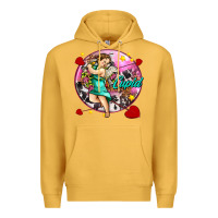 Mustard cupid with arrows and stars Premium Hoodie - AdoDesignShop