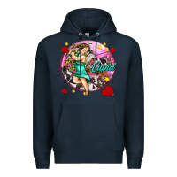 Navy cupid with arrows and stars Premium Hoodie - AdoDesignShop