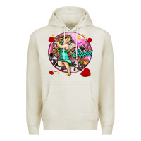 Oatmeal Heather cupid with arrows and stars Premium Hoodie - AdoDesignShop