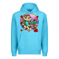 Ocean Blue cupid with arrows and stars Premium Hoodie - AdoDesignShop