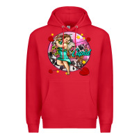 Red cupid with arrows and stars Premium Hoodie - AdoDesignShop