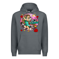 Rock cupid with arrows and stars Premium Hoodie - AdoDesignShop