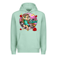 Seafoam cupid with arrows and stars Premium Hoodie - AdoDesignShop