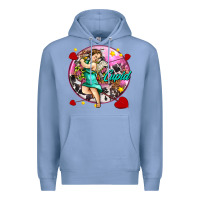 Colony Blue cupid with arrows and stars Premium Hoodie - AdoDesignShop