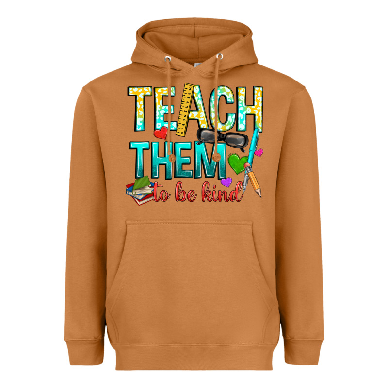 Teach Them To Be Kind Heavyweight Hoodie by texasbilliewilder | Teevron