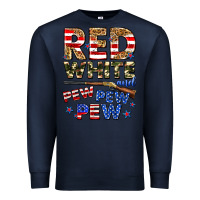 Navy red white and pew pew pew Premium Sweatshirt - Zillion Design Studio