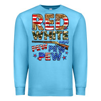 Ocean Blue red white and pew pew pew Premium Sweatshirt - Zillion Design Studio