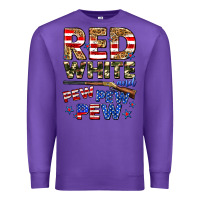 Purple red white and pew pew pew Premium Sweatshirt - Zillion Design Studio