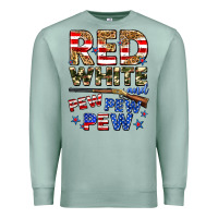 Seafoam red white and pew pew pew Premium Sweatshirt - Zillion Design Studio
