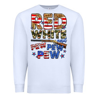 White red white and pew pew pew Premium Sweatshirt - Zillion Design Studio