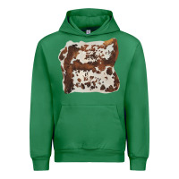 Emerald hand drawn cowhide cow fur Urban Hoodie - BarkalooDesign