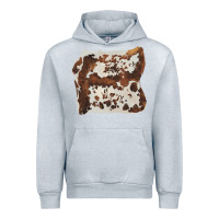 Heather Grey hand drawn cowhide cow fur Urban Hoodie - BarkalooDesign