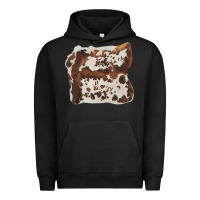 Pigment Black hand drawn cowhide cow fur Urban Hoodie - BarkalooDesign