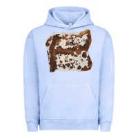 Pigment Grape Ice hand drawn cowhide cow fur Urban Hoodie - BarkalooDesign
