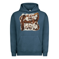 Pigment Midnight Navy hand drawn cowhide cow fur Urban Hoodie - BarkalooDesign