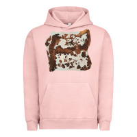 Pigment Salmon hand drawn cowhide cow fur Urban Hoodie - BarkalooDesign