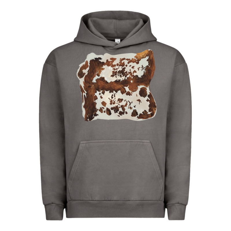 Hand Drawn Cowhide Cow Fur Urban Hoodie by BarkalooDesign | Teevron