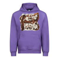 Tulip hand drawn cowhide cow fur Urban Hoodie - BarkalooDesign