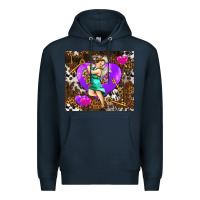 Navy cupid and heart Premium Hoodie - AdoDesignShop